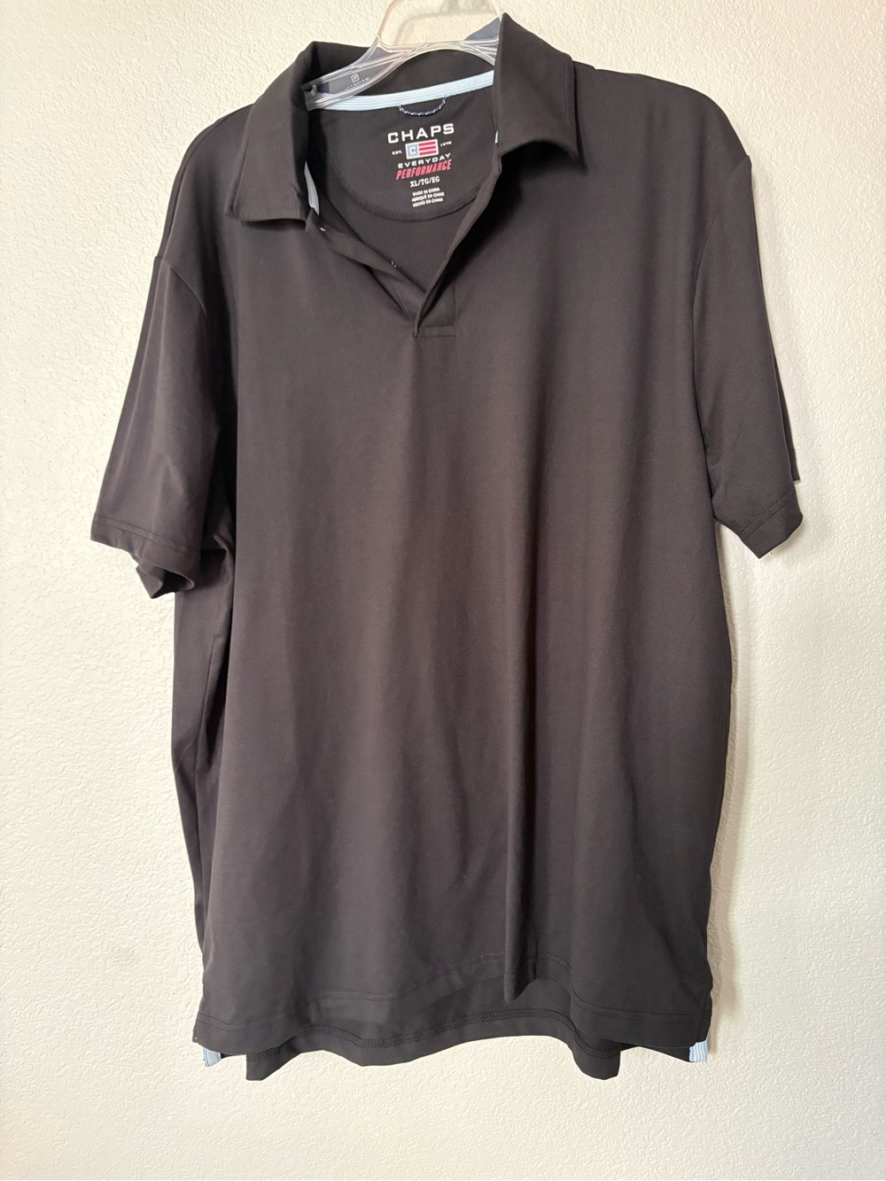 Chaps Men's Black Polo Shirt XL